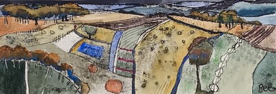 Lot 655 - Amanda BEE Rolling Fields, Wiltshire Mixed...
