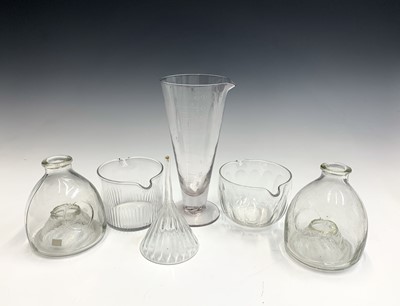 Lot 983 - Two 19th century wine glass rinsers, together...