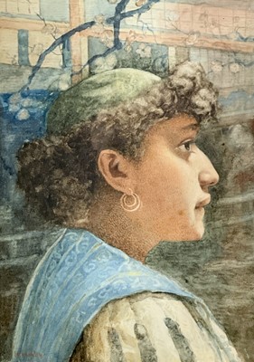 Lot 241 - Walter LANGLEY (1852-1922) Head of a Girl...