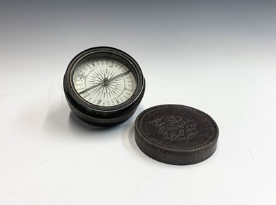 Lot 263 - A late Victorian dry card brass compass by T....
