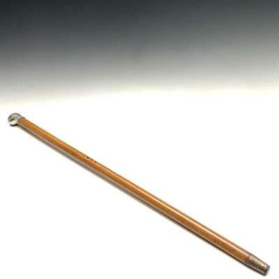 Lot 162 - A malacca walking cane, circa 1900, the white...