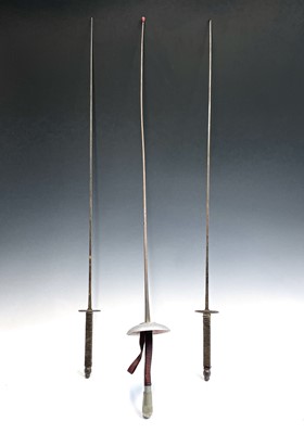 Lot 135 - A Leon Paul fencing foil and two other fencing...