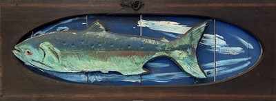 Lot 158 - A wood carved and painted high relief...