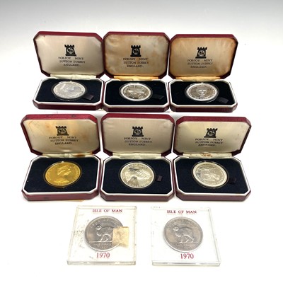 Lot 46 - Isle of Man Coinage. Comprising 6 silver proof...