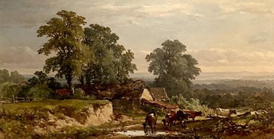Lot 561 - John I SYER (1815-1885) Cattle in a Landscape...