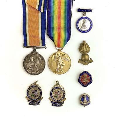 Lot 240 - G.B. World War One Medals plus Badges, etc....