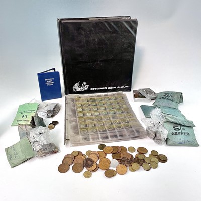 Lot 59 - G.B. etc, Coinage. Comprising a coin album and...