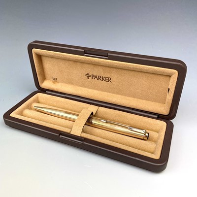 Lot 215 - A Parker Golden Falcon gold plated ball point...