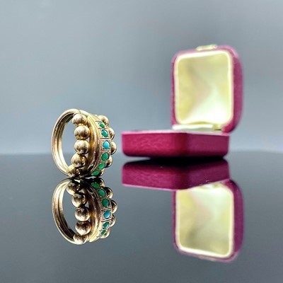 Lot 725 - A Victorian high purity gold and turquoise set...