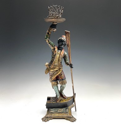 Lot 3 - A Venetian blackamoor gondolier figure, circa...