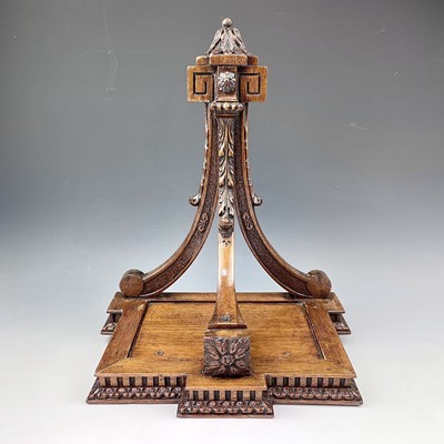 Lot 7 - A 19th century carved walnut wall bracket, in...