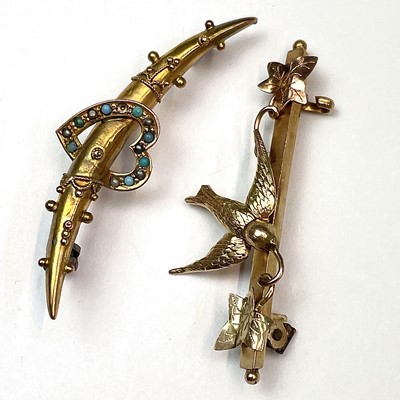 Lot 765 - An Edwardian 9ct hallmarked gold turquoise and...