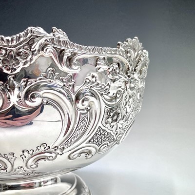 Lot 142 - An impressive Victorian silver embossed...
