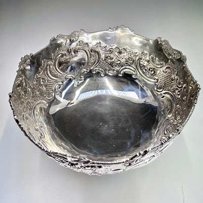Lot 142 - An impressive Victorian silver embossed...