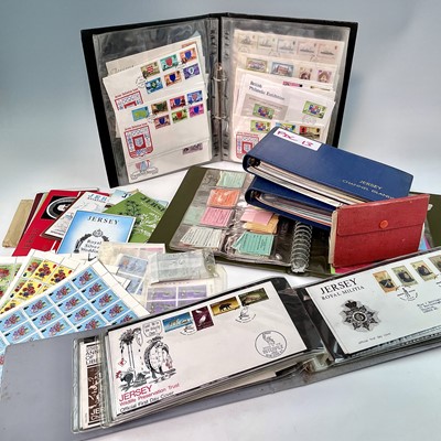 Lot 325 - Jersey Mint and Used. Comprising a plastic...