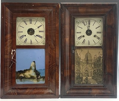 Lot 2917 - An American Forestville twin weight mahogany...
