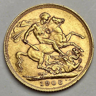 Lot 770 - 1906 full sovereign coin.