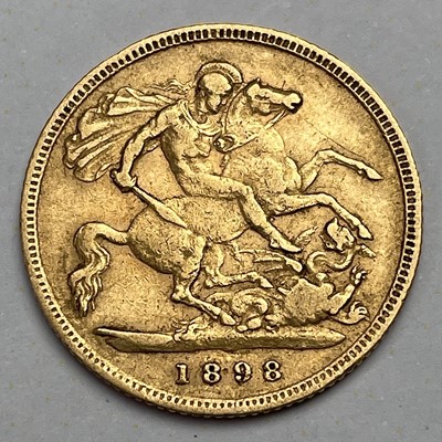 Lot 689 - Victoria 1898 half sovereign coin