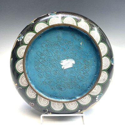 Lot 74 - A Chinese cloisonne shallow bowl, 19th century,...