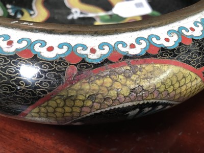 Lot 74 - A Chinese cloisonne shallow bowl, 19th century,...