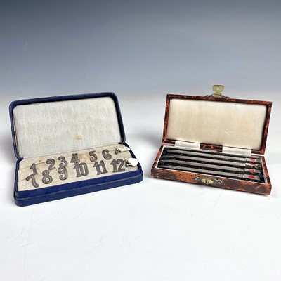 Lot 239 - A cased set of four sterling silver propelling...