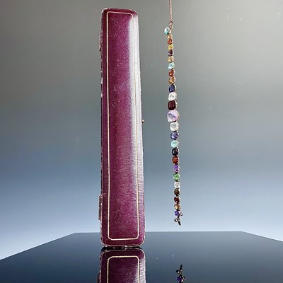 Lot 703 - An exquisite 9ct multi gemstone set bracelet,...