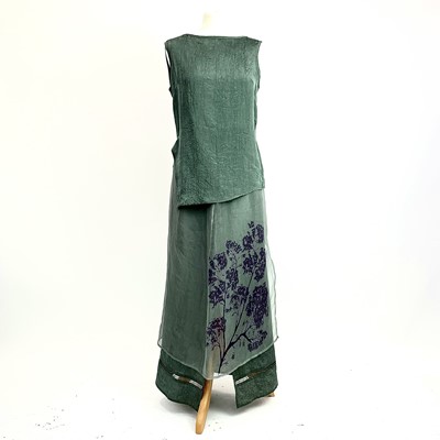 Lot 1038 - Veronika Maine of Australia 100% green silk...