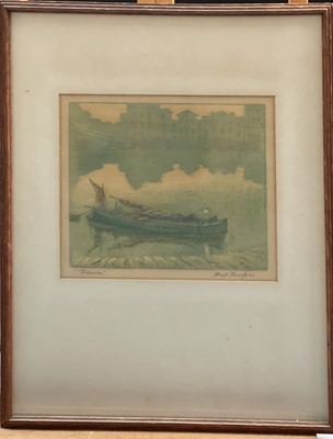 Lot 1423 - John Hall THORPE (1874 - 1947) Dawn Woodcut in...