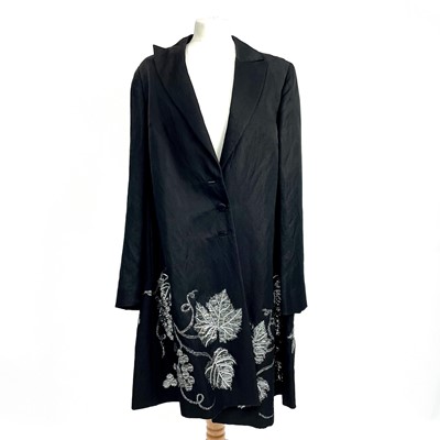 Lot 1051 - Alexander McQueen, a black mixed cotton long...
