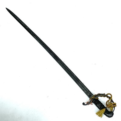 Lot 170 - A 19th century cavalry sword, with wire bound...
