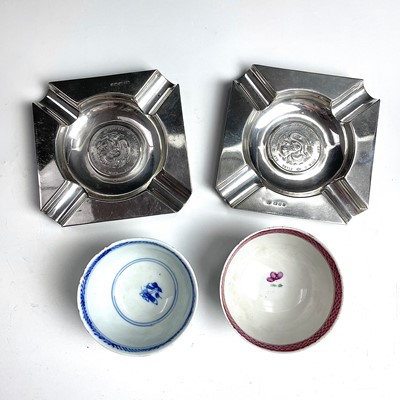 Lot 90 - Two Chinese coins set within English silver...