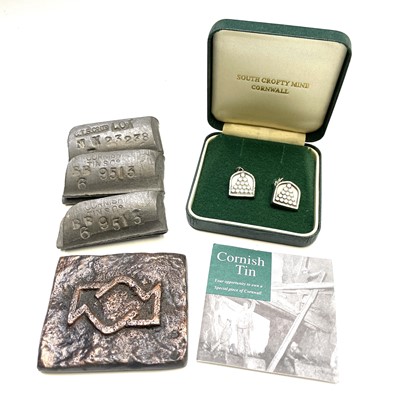 Lot 246 - Cornish Tin Vintage Ingot Interest, etc. A box...