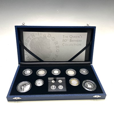 Lot 70 - Silver Proof (including Maundy) Queen's 80th...
