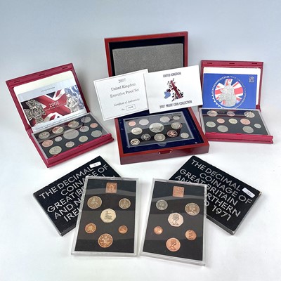 Lot 72 - Proof G.B Royal Mint Currency Sets. Comprising...