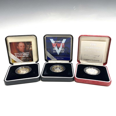 Lot 78 - G.B Silver Proof Piedfort £2 coins (3 in all)....