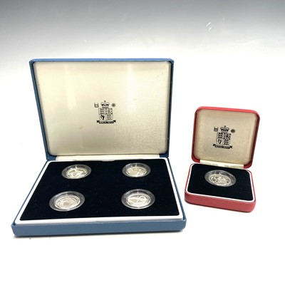 Lot 80 - G.B Silver Proof £1 Piedfort Coins (5 in all)....
