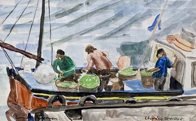 Lot 167 - Charles BREAKER (1906-1985) Cornish Fishermen...