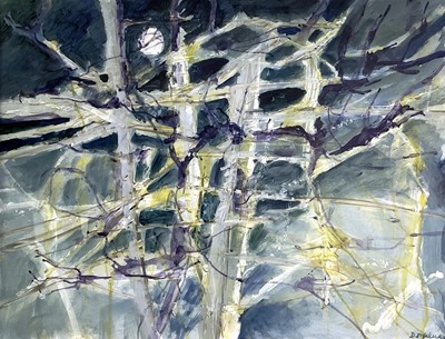 Lot 378 - Daphne MCCLURE (1930) Full Moon Mixed media...