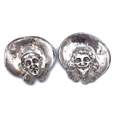 Lot 106 - A pair of Victorian silver novelty pin dishes...