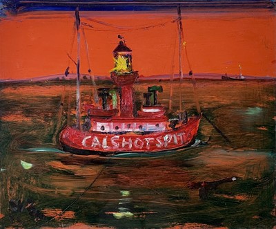 Lot 495 - Sven BERLIN (1911-1999) Calshot Spit Lightship...