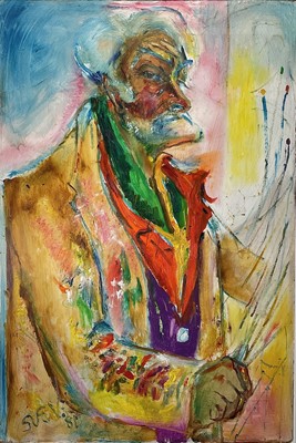 Lot 427 - Sven BERLIN (1911-1999) Self Portrait Oil on...