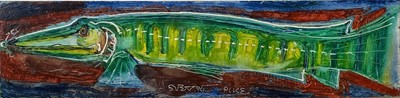 Lot 695 - Sven BERLIN (1911-1999)   Pike Oil on board...