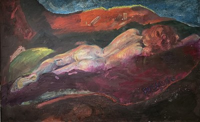 Lot 714 - Sven BERLIN (1911-1999) Nude Oil on canvas...