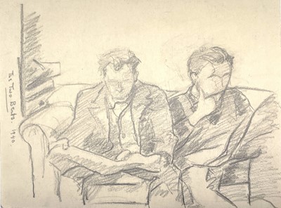 Lot 18 - Sven BERLIN (1911-1999) The Two Berts Pencil...