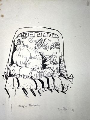 Lot 349 - Sven BERLIN (1911-1999) Jasper Sleeping Ink...