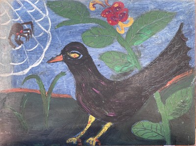 Lot 549 - Julia BERLIN (1942-2021) Blackbird and Spider...