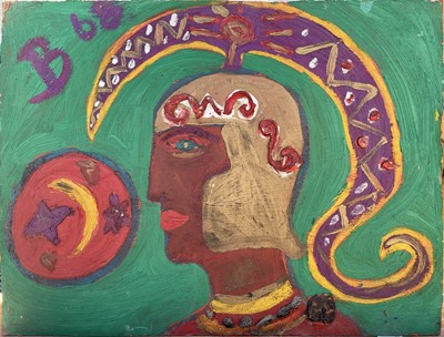 Lot 535 - Julia BERLIN (1942-2021) Trojan Head Oil on...