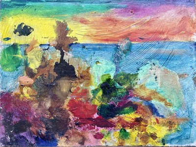 Lot 674 - Sven BERLIN (1911-1999) Landscape Oil on board...