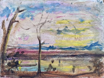 Lot 418 - Sven BERLIN (1911-1999) Landscape Oil on board...