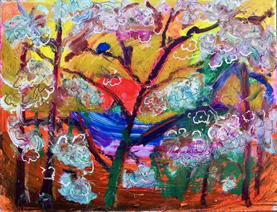 Lot 413 - Sven BERLIN (1911-1999) Sunrise Through Trees...